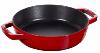 STAUB - PLAT DOUBLE POIGNÉE CERISE EN FONTE