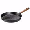 POÊLE GRILL EN FONTE MANCHE NOYER SKEPPSHULT 28CM