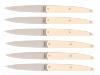 ARBALETE G. DAVID - COFFRET 6 COUTEAUX DE TABLE ACRYLIQUE CREME 23CM