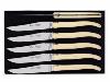 ARBALETE G. DAVID - COFFRET 6 LAGUIOLE DE TABLE IVOIRINE 23CM