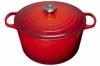 COCOTTE HAUTE EN FONTE LE CREUSET - CERISE 28 CM