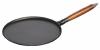 CREPIERE STAUB 28 CM NOIR MANCHE EN BOIS