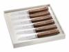 COFFRET 6 COUTEAUX DE TABLE "LONDON" PAR CLAUDE DOZORME - 21CM TECK
