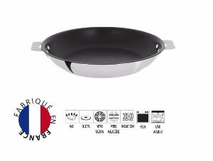 Poêle inox antiadhésive Cristel Casteline 22 cm - poignées amovibles