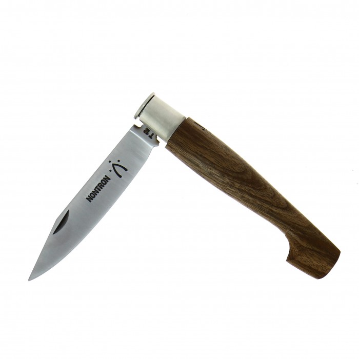 Couteau Nontron n°25, manche sabot 12 cm - Noyer