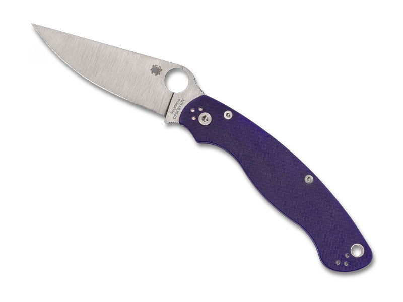 Couteau Spyderco Military 2 - manche 14 cm G10 bleu