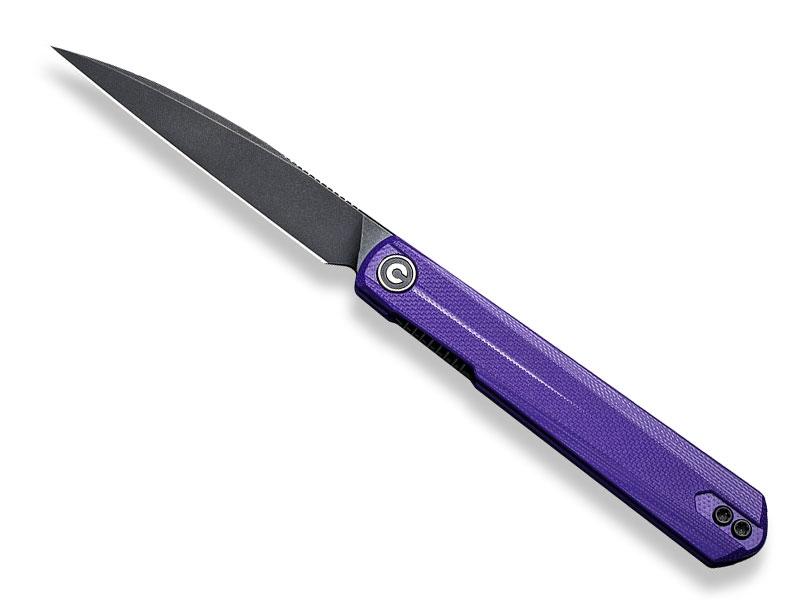 Couteau Civivi Clavi blackwash- manche 10 cm G10 violet