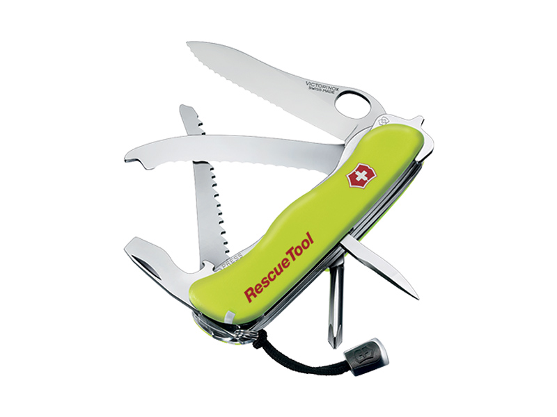 Couteau multifonctions Victorinox Rescue Tool - manche 111 mm jaune fluo