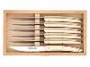 COFFRET 6 COUTEAUX DE TABLE HIGH TECH - CLAUDE DOZORME - 23CM - CREME