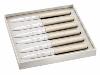 COFFRET 6 COUTEAUX DE TABLE "NAVETTE 6.16" PAR CLAUDE DOZORME - CREME