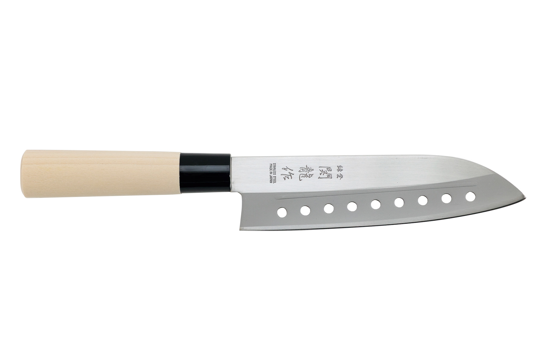 Couteau japonais Jaku Tradition santoku 17 cm ajouré