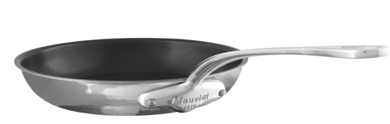 Poêle inox martelé  antiadhésive Mauviel M'Elite 24 cm - manche fonte d'inox