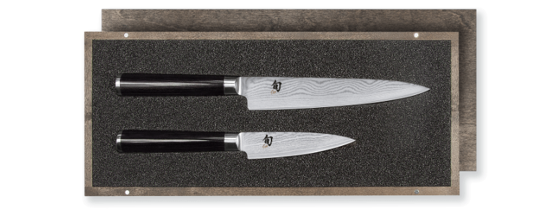Coffret 2 couteaux japonais Kai Shun Classic damas - Couteau d'office et couteau utilitaire