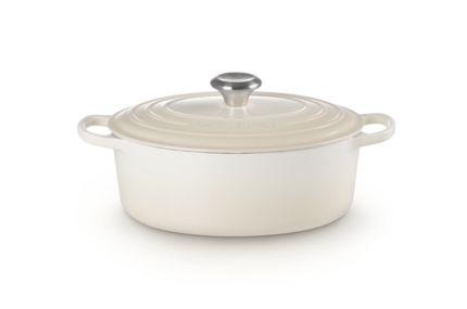Cocotte en fonte Le Creuset ovale Meringue - 31 cm