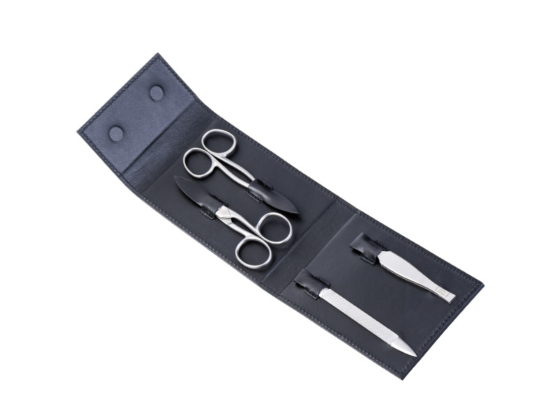 Trousse manucure Dovo noire magnétique - 4 pièces