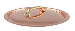 COUVERCLE EN CUIVRE ETAMÉ MONTURE BRONZE Ø 20 CM - M'TRADITION MAUVIEL
