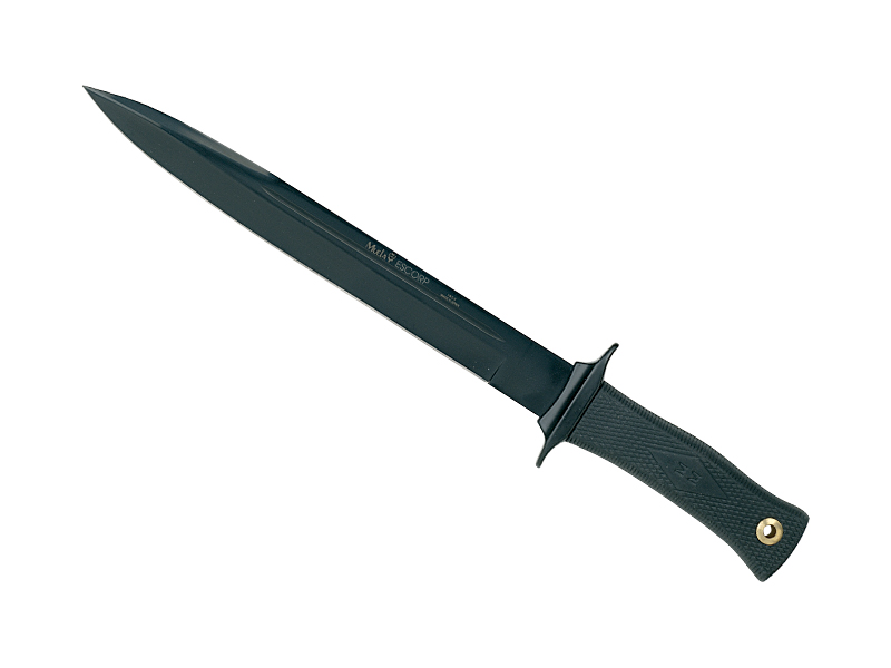 Poignard de chasse Muela Escorp lame noire 26 cm - manche gomme noire