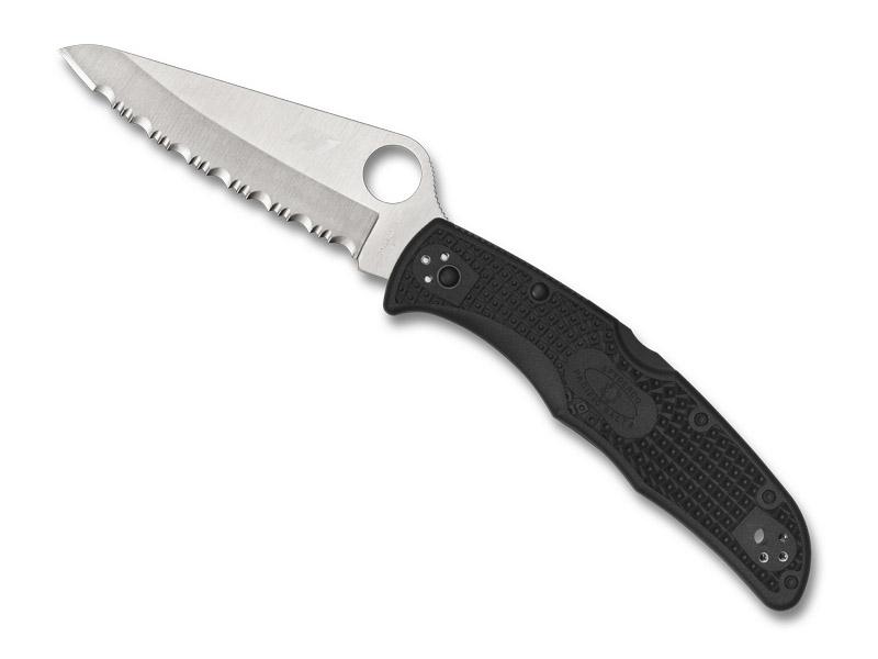 Couteau Spyderco Pacific Salt 2 - manche 12.5 cm noir - lame à dents