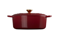 Cocotte ovale en fonte émaillée Le Creuset 31cm "Garnet"