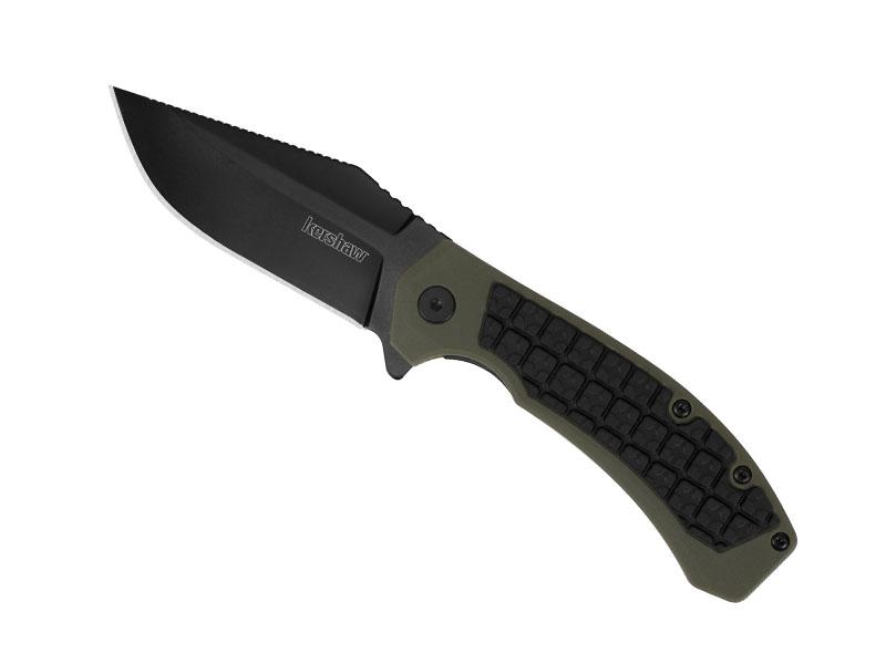 Couteau Kershaw Faultline - manche 10 cm nylon/fibre de verre kaki