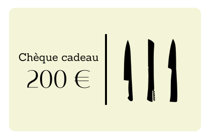 Chèque cadeau Coutellerie & Casserolerie Champenoise 200€