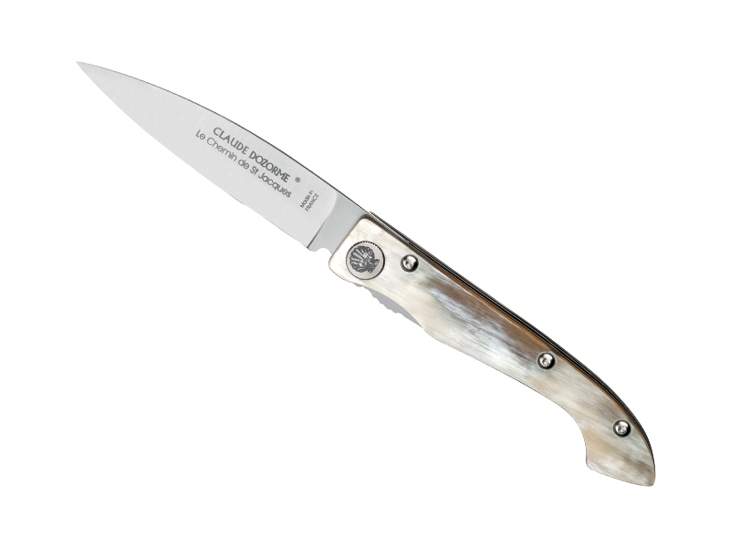 Couteau pliant C. Dozorme Compostelle - manche 12,5 cm corne claire