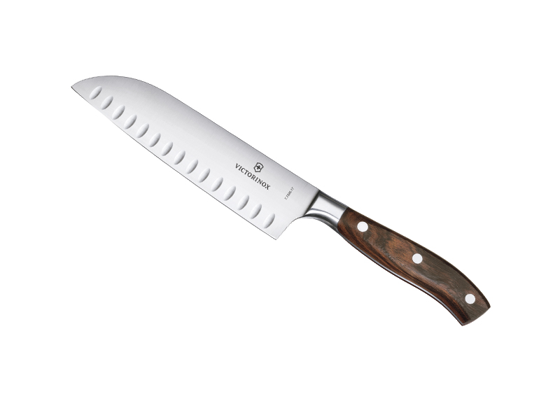 Couteau santoku Victorinox Grand Maître lame alvéolée 17 cm - manche érable