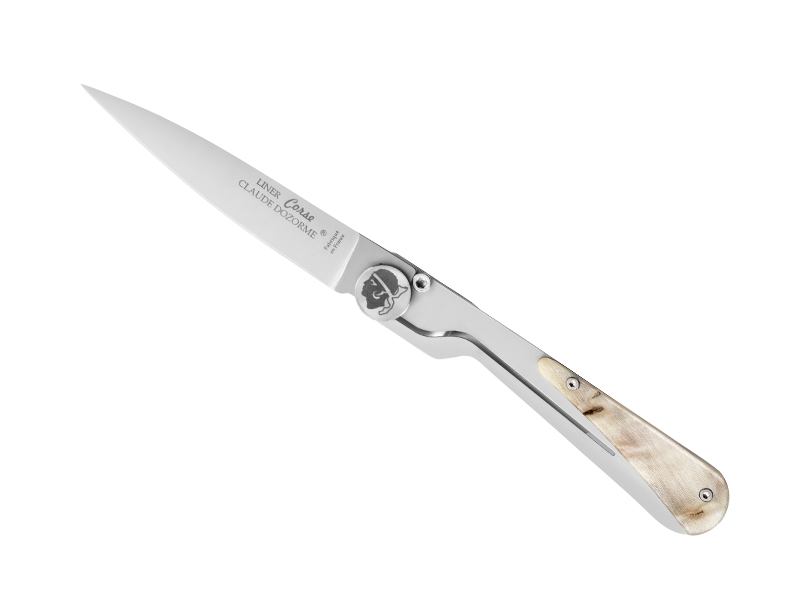 Couteau Corse par C. Dozorme - manche 11 cm corne de bélier