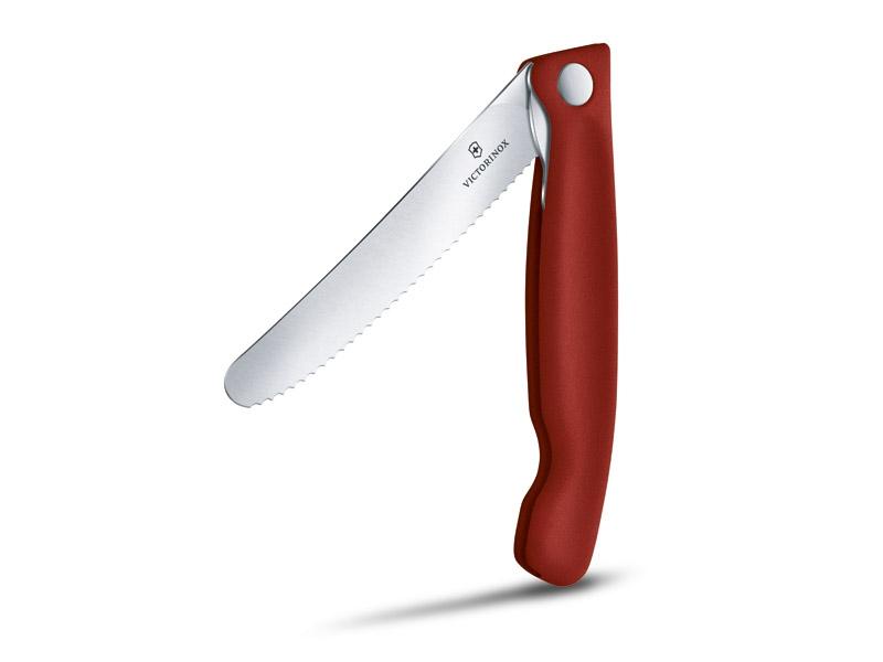 Couteau office pliant Victorinox Swiss Classic 11cm rouge a dents