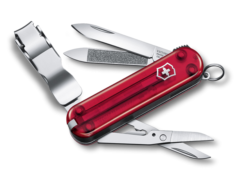 Mini couteau suisse Victorinox Nail Clip 580  - rubis