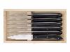 COFFRET 6 COUTEAUX DE TABLE/STEAK - CAPUCIN PAR CLAUDE DOZORME - 23CM - NOIR