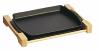 STAUB - ASSIETTE AVEC SUPPORT BOIS RECTANGULAIRE