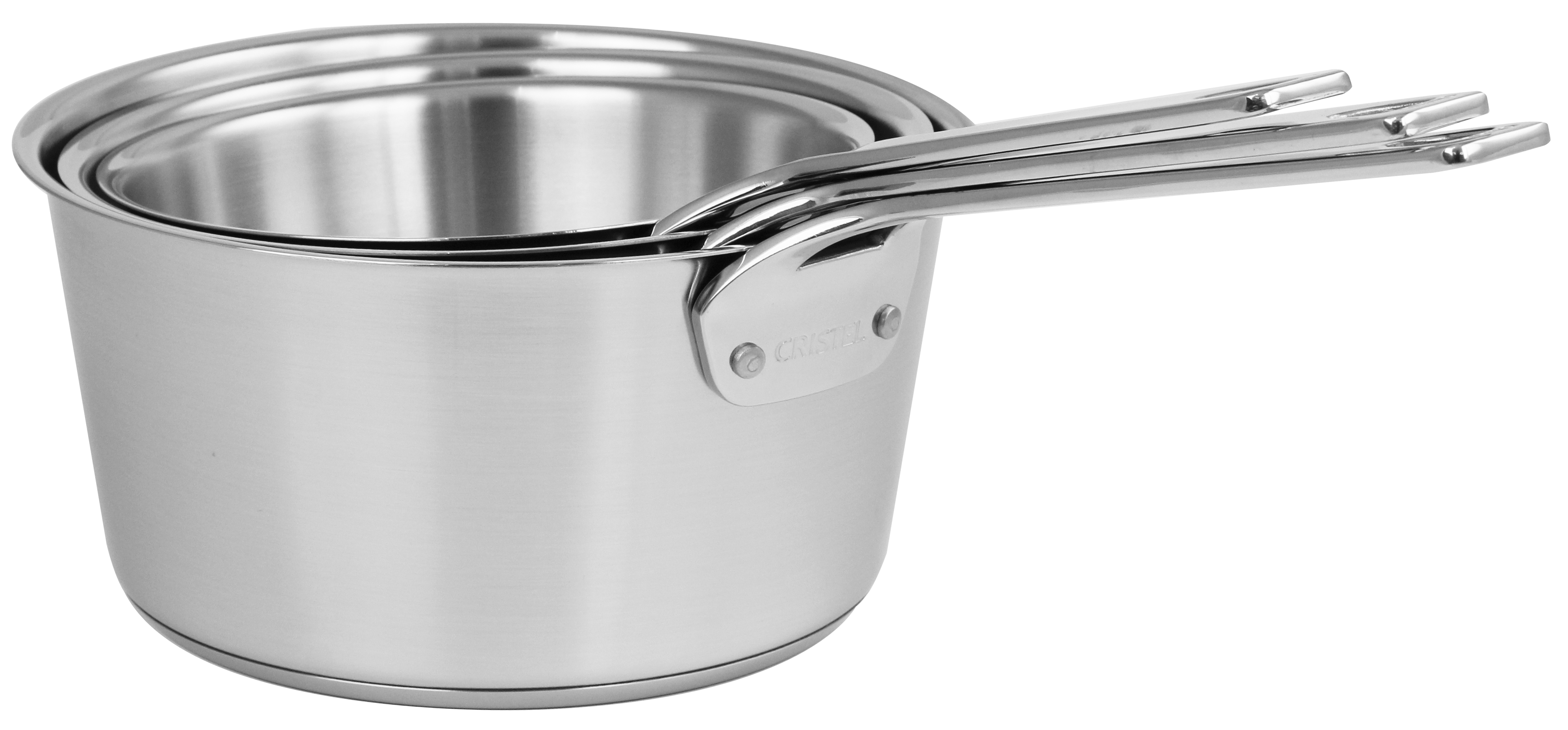 Serie de casseroles inox Cristel "1826"     16,18,20cm