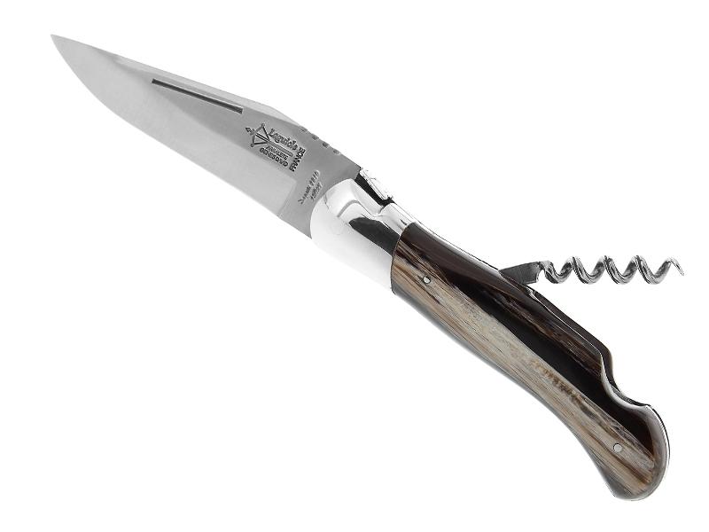 Couteau chasse Grande Nature Laguiole G.David 2 pièces - manche 12 cm façon corne noire