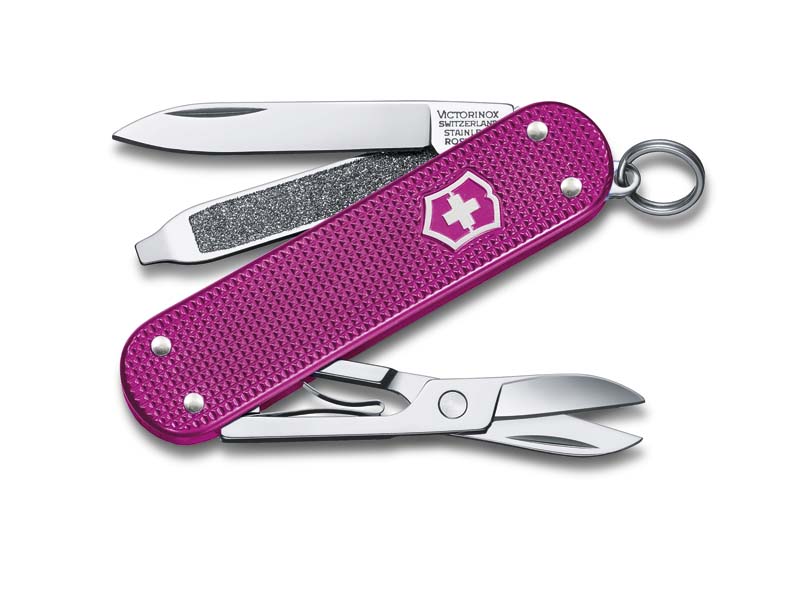 Mini couteau suisse Victorinox Classic SD Alox Flamingo Party