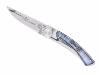 COUTEAU LE THIERS "LINER LOCK" PAR CLAUDE DOZORME - 10.5 CM JEAN DENIM