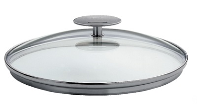 Couvercle bombé en verre Cristel Platine - 14 cm