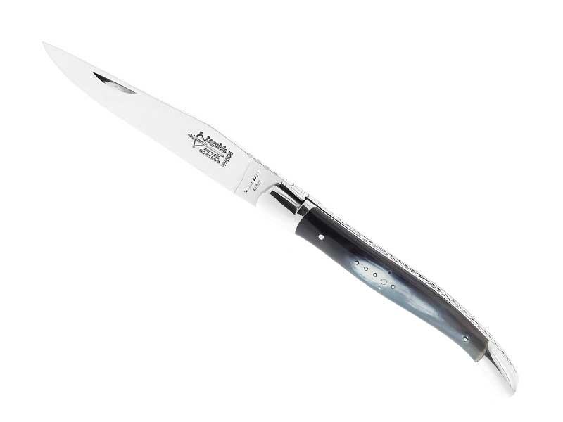 Couteau Laguiole G. David 2 mitres inox - manche 12 cm corne