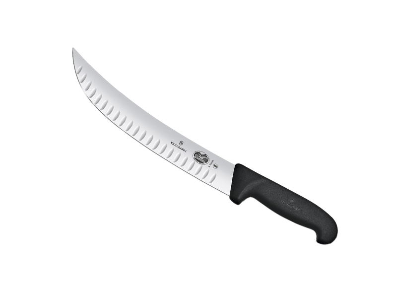 Couteau à abattre Victorinox lame 25 cm alvéolée - manche Fibrox noir