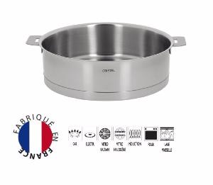 Sauteuse inox Cristel Strate amovible - 28 cm