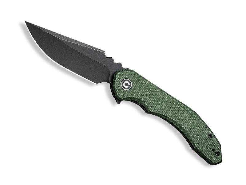 Couteau Civivi Bluetick blackwash - manche 12 cm micarta vert