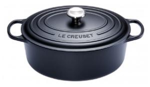 Cocotte en fonte Le Creuset ovale Noir mat - 29 cm