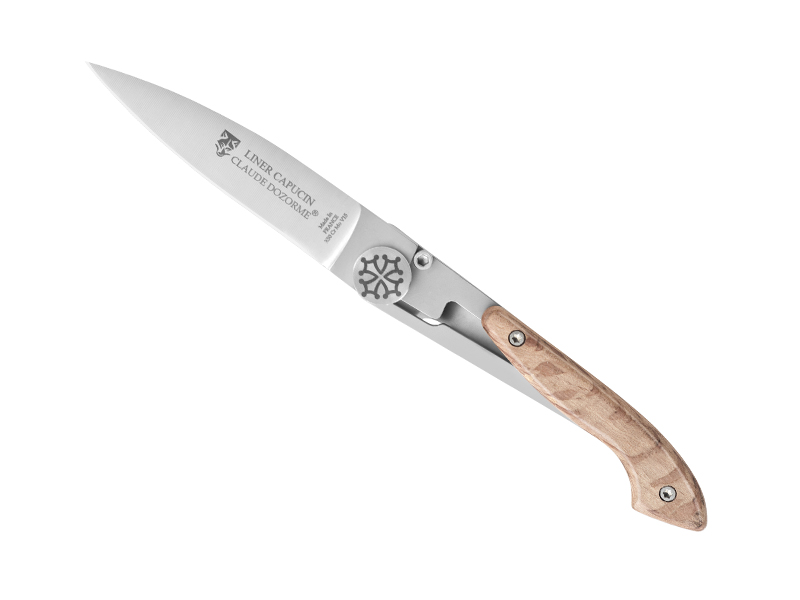Couteau Capucin par C. Dozorme - manche 12 cm chêne vert
