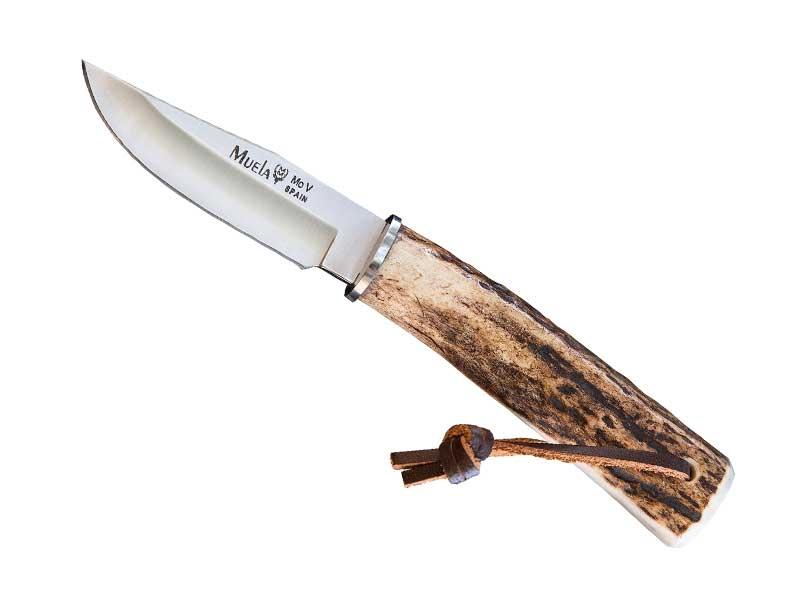 Poignard Muela Bowie - lame 7,5 cm acier inox - manche cerf véritable