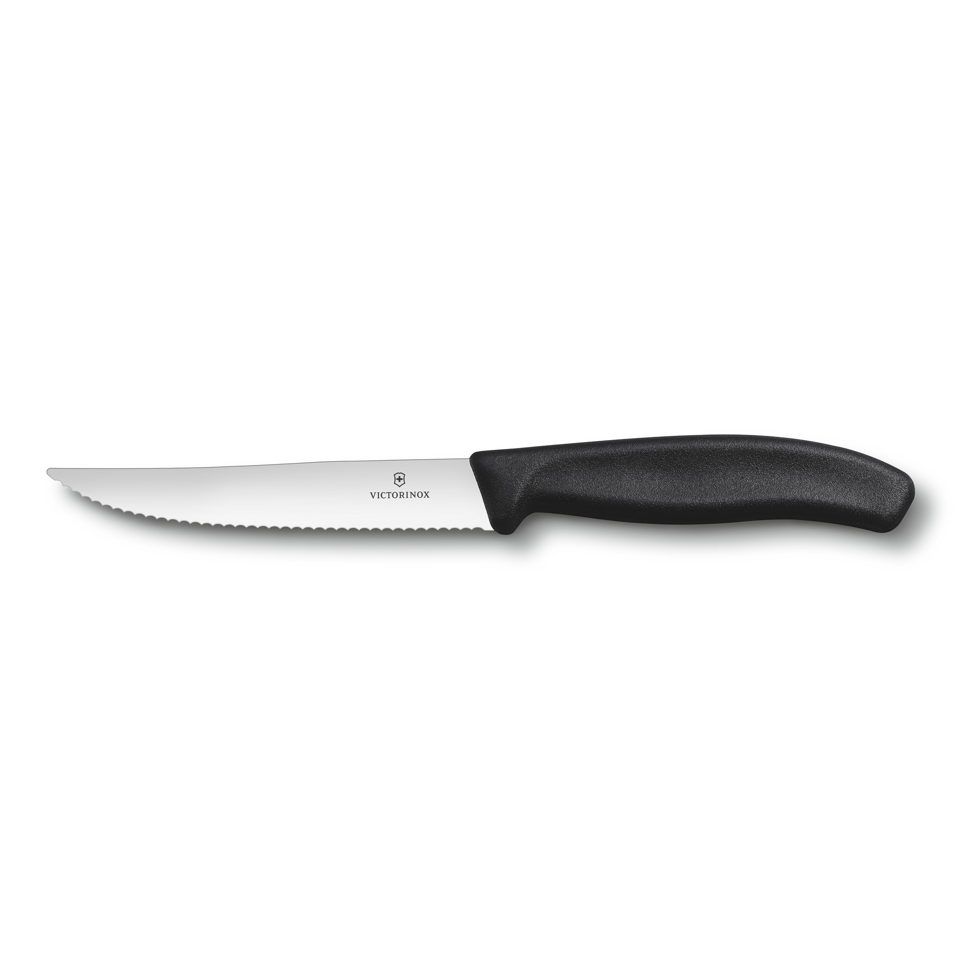 couteau pizza - steak Victorinox Swiss Classic lame dentée 12 cm - manche noir