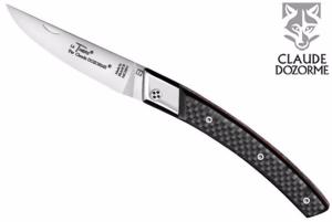 COUTEAU LE THIERS "RLT 693" PAR CLAUDE DOZORME - 12 CM FIBRE DE CARBONE
