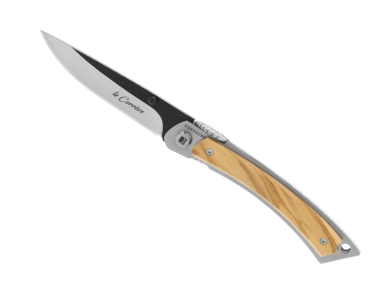 Couteau Le Corrèze Liner - manche 11,5 cm plaquettes olivier