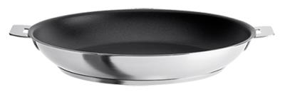 Poêle inox antiadhésive type lyonnaise Cristel Strate 24 cm - poignées amovibles