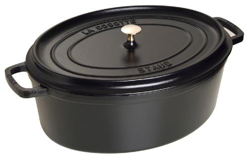 Cocotte en fonte Staub ovale noir mat - 37 cm