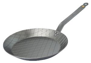 Poêle à steak en acier De Buyer Minéral B 28 cm - manche en fonte